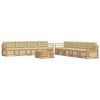 vidaXL Buiten bankenset 9 st Wit en Beige Polyester