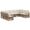 vidaXL Tuinbankenset 9 st Beige poly rattan
