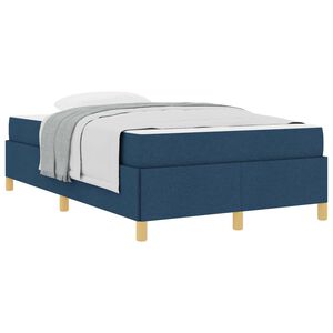 vidaXL Bedframe met matras Blauw 120 x 190 cm Stof