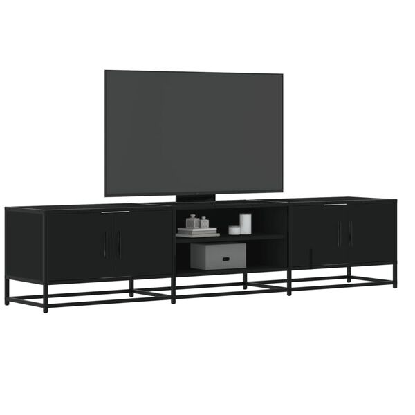 vidaXL Tv-meubel 180x35x41 cm bewerkt hout zwart