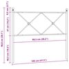 vidaXL Vervangend hoofdbord 100 cm metaal zwart