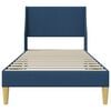 vidaXL Bedframe met hoofdeinde Blauw 90 x 200 cm Stof