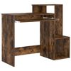 vidaXL Bureau met lade Gerookt eiken 106 x 41 x 88.5 cm Bewerkt hout