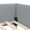 vidaXL Hoekbedframe met hoofdeinde Lichtgrijs 100 x 200 cm Stof