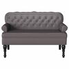vidaXL Chesterfield Bank Grijs 119.5 x 64.5 x 75 cm Nep Leer
