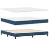 vidaXL Boxspring bed met matras met LED Blauw 200 x 200 cm Stof