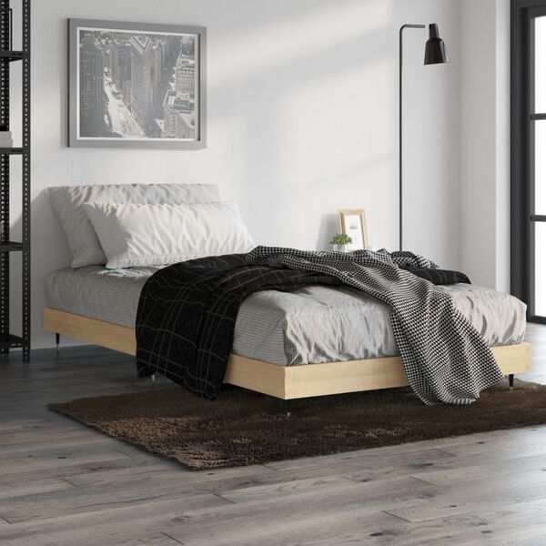 vidaXL Bedframe zonder matras hout sonoma eikenkleurig 90x200 cm