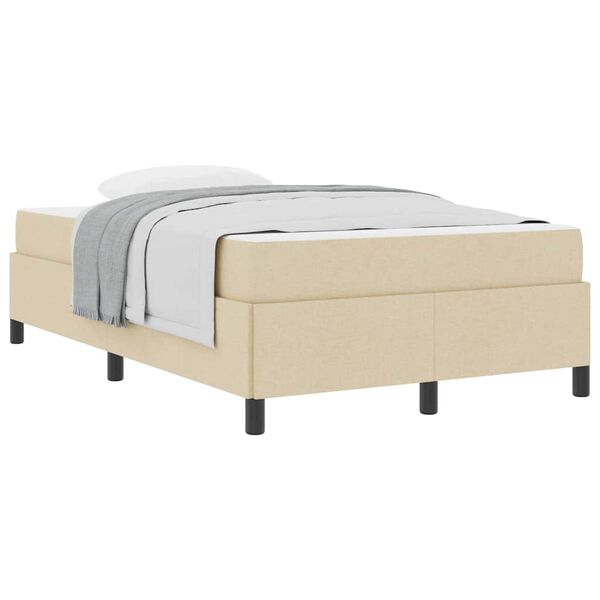 vidaXL Boxspring bed Crème en Zwart 120 x 190 cm
