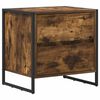 vidaXL Nachtkastje Gerookt eiken 50 x 39,5 x 50 cm Bewerkt hout