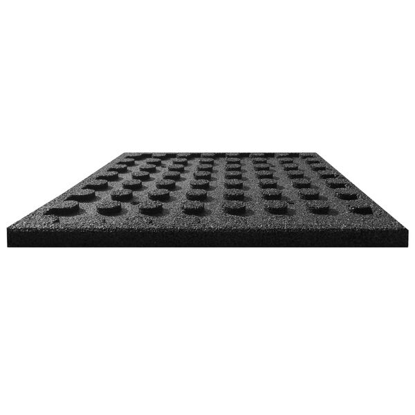 vidaXL Valtegels 12 st 50x50x3 cm rubber zwart