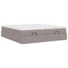 vidaXL Ottoman bed met matrassen 160x200cm stof taupe