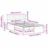 vidaXL Bedframe Bruin en zwart 120 x 190 cm Massief grenenhout
