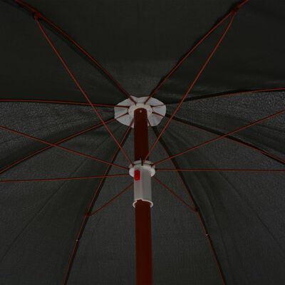 vidaXL Parasol met stalen paal 180 cm antraciet