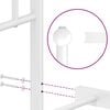 vidaXL Bedframe met hoofd- en voeteneinde metaal wit 150x200 cm