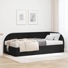 vidaXL Hoekbedframe met Matras met hoofdeinde 2 pcs Zwart Fluweel