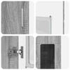 vidaXL Hoge kast FLORIN Grijs Sonoma 60 x 35 x 182 cm Bewerkt hout