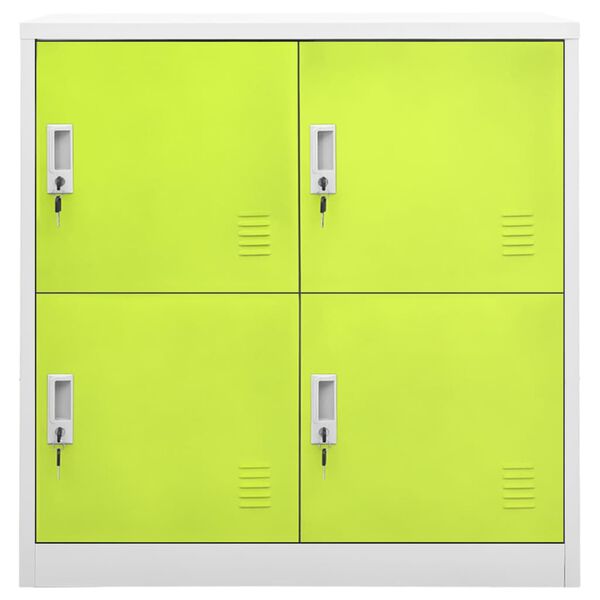 vidaXL Lockerkasten 5 st 90x45x92,5 cm staal lichtgrijs en groen