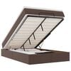 vidaXL Ottoman bed met matras 120x200cm kunstleer bruin