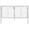 vidaXL Tuinpoort gegalvaniseerd staal 306x100 cm zilver