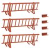 vidaXL Dak sneeuwbeugel Rood 300 x 29,5 x 34,5 cm Staal