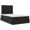 vidaXL Opbergbed met LED met matras met LED Zwart 120 x 190 cm Fluweel