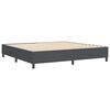 vidaXL Platform bedframe Donkergrijs 200 x 200 cm Stof