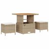 vidaXL Tuin Sofa Set met kussen 8 pcs Beige en Cr&egrave;me Poly Rattan