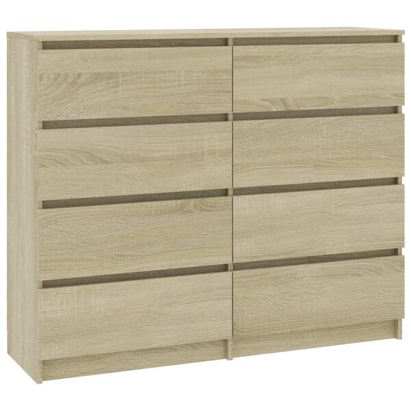 vidaXL Ladekast 120x35x99 cm bewerkt hout sonoma eikenkleurig