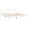 vidaXL Bedframe met hoofdbord massief hout wit 160x200 cm