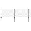 vidaXL gelast draadhek met palen 10 x 0,4 m PVC-Coated Staal Grijs