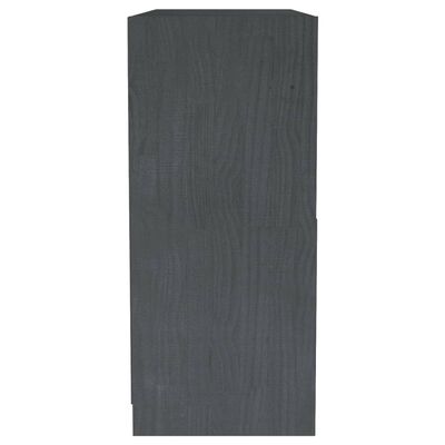 vidaXL Boekenkast 104x33x76 cm massief grenenhout grijs