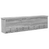 vidaXL Wandgemonteerde kapstok met plank Grijs sonoma 100 x 16 x 26 cm