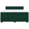 vidaXL Boxspring met matras fluweel donkergroen 200x200 cm
