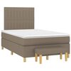 vidaXL Boxspring met matras stof taupe 120x200 cm