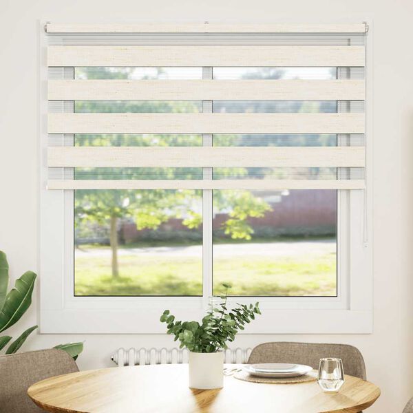 vidaXL Zebra rolgordijn 140x150 cm stofbreedte 135,9cm marmerbeige