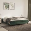 vidaXL Boxspring bed 160x200 cm fluweel donkergroen