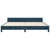 vidaXL Bedframe zonder matras 200x200 cm fluweel donkerblauw