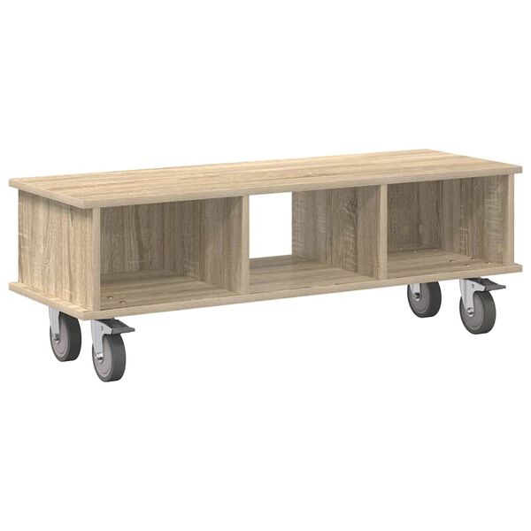 vidaXL TV-standaard Sonoma Eiken 100 x 35 x 35 cm Bewerkt hout