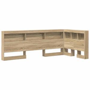 vidaXL Opberghoofdbord met plank Sonoma Eiken 90 cm Bewerkt hout