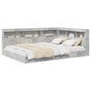 vidaXL Boekenkast Bed met plank Betongrijs 160 x 200 cm Bewerkt hout