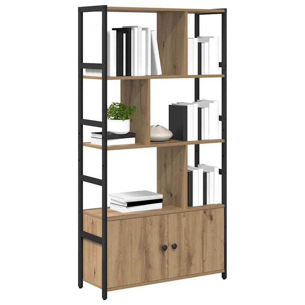 vidaXL Boekenkast Artisan Eiken 80 x 30 x 155,5 cm Bewerkt hout