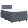 vidaXL Boxspring met matras fluweel donkergrijs 120x200 cm