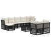 vidaXL Tuinbankenset 10 st Zwart poly rattan