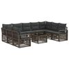 vidaXL Tuinbankenset 10 st Grijs poly rattan