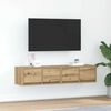 vidaXL Tv-meubelen 2 st 60x31x25,5 cm bewerkt hout artisanaal eiken