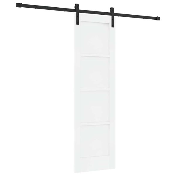 vidaXL Schuifdeur Wit 61 x 198,5 cm Massief grenenhout