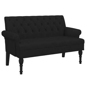 vidaXL Bank met rugleuning zwart 120x62x75,5 cm stof