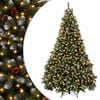 vidaXL Kunstmatige Inklapbare Kerstboom 240 cm 600 LED's Warmwit staal