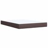 vidaXL Boxspring met matras stof donkerbruin 140x190 cm