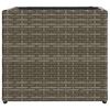 vidaXL Plantenbak 36x30x32 cm poly rattan grijs